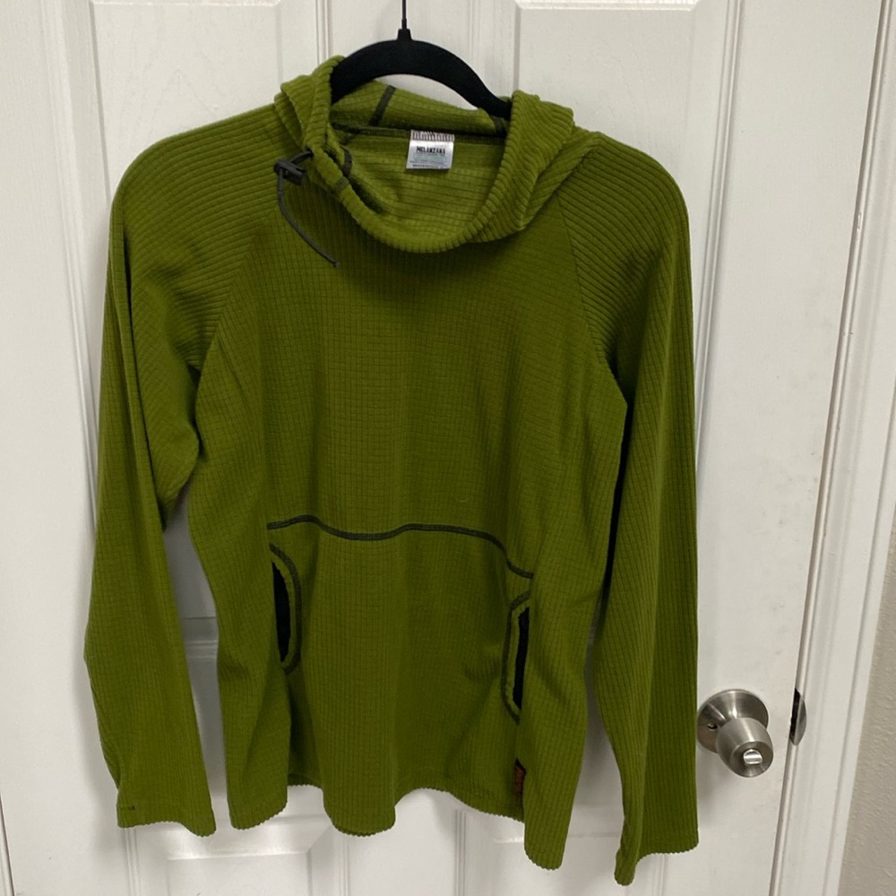 Melanzana Green Micro grid Hoodie